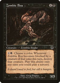 Zombie Boa - Apocalypse (APC) #54 - Common Magic: The Gathering Trading Card