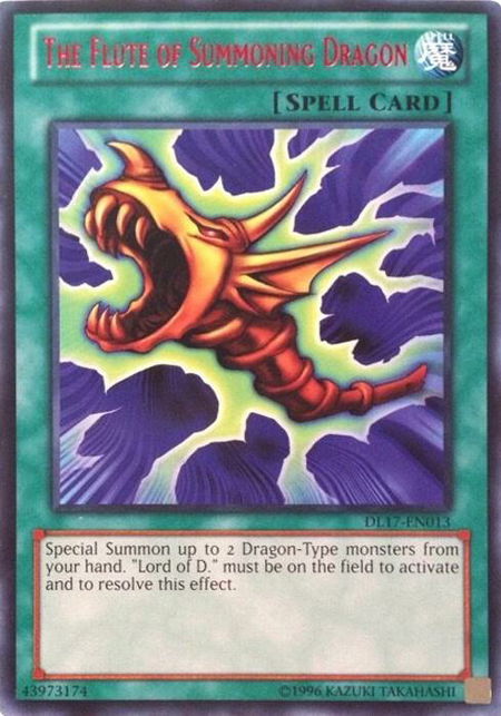 The Flute of Summoning Dragon (Red) - Duelist League Promo YuGiOh trading card