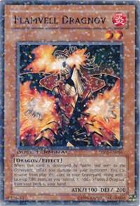 Flamvell Dragnov trading card from Duel Terminal 1 Flamvell Dragnov - Duel Terminal 1 YuGiOh trading card