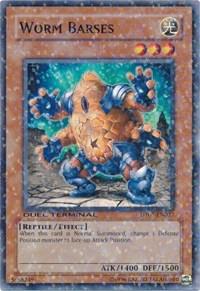 Worm Barses trading card from Duel Terminal 1 Worm Barses - Duel Terminal 1 YuGiOh trading card