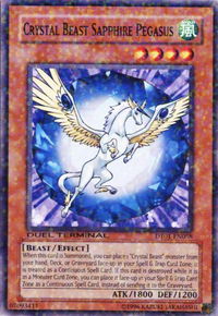 Crystal Beast Sapphire Pegasus - Duel Terminal 1 (DT01) #DT01-EN058 - Duel Terminal Normal Parallel Rare YuGiOh Trading Card