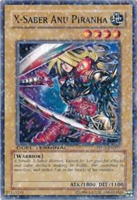 X-Saber Anu Piranha trading card from Duel Terminal 1 X-Saber Anu Piranha - Duel Terminal 1 YuGiOh trading card