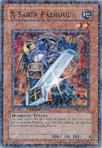 X-Saber Pashuul trading card from Duel Terminal 1 X-Saber Pashuul - Duel Terminal 1 YuGiOh trading card