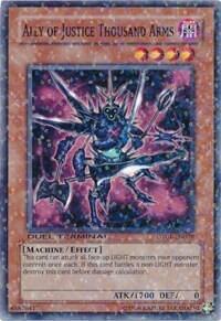 Ally of Justice Thousand Arms - Duel Terminal 1 (DT01) #DT01-EN078 - Duel Terminal Normal Parallel Rare YuGiOh Trading Card