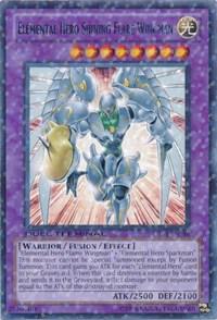 Elemental Hero Shining Flare Wingman trading card from Duel Terminal 3 Elemental Hero Shining Flare Wingman - Duel Terminal 3 YuGiOh trading card