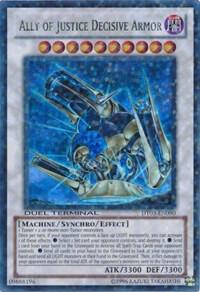 Ally of Justice Decisive Armor trading card from Duel Terminal 3 Ally of Justice Decisive Armor - Duel Terminal 3 YuGiOh trading card