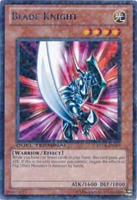 Blade Knight trading card from Duel Terminal 4 Blade Knight - Duel Terminal 4 YuGiOh trading card