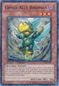 Genex Ally Birdman trading card from Duel Terminal 4 Genex Ally Birdman - Duel Terminal 4 YuGiOh trading card