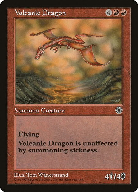 Volcanic Dragon - Portal Magic: The Gathering trading card