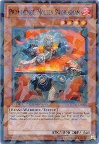 Prominence, Molten Swordsman trading card from Duel Terminal 5 Prominence, Molten Swordsman - Duel Terminal 5 YuGiOh trading card