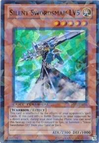 Silent Swordsman LV5 trading card from Duel Terminal 5 Silent Swordsman LV5 - Duel Terminal 5 YuGiOh trading card