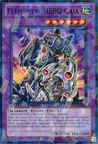 Elemental Hero Gaia trading card from Duel Terminal 6 Elemental Hero Gaia - Duel Terminal 6 YuGiOh trading card