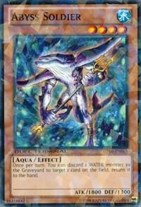 Abyss Soldier trading card from Duel Terminal 6 Abyss Soldier - Duel Terminal 6 YuGiOh trading card