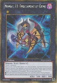 Number 13: Embodiment of Crime - Premium Gold YuGiOh trading card
