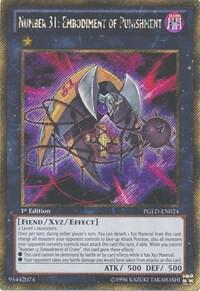 Number 31: Embodiment of Punishment trading card from Premium Gold Number 31: Embodiment of Punishment - Premium Gold YuGiOh trading card