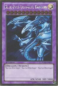 Blue-Eyes Ultimate Dragon - Premium Gold YuGiOh trading card