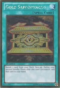 Gold Sarcophagus - Premium Gold YuGiOh trading card