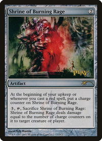 Shrine of Burning Rage - WPN & Gateway Promos (WPN) #73 - Uncommon Magic: The Gathering Trading Card