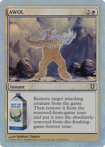 AWOL (Alternate Foil) - Unhinged (UNH) #2★ - Common Magic: The Gathering Trading Card