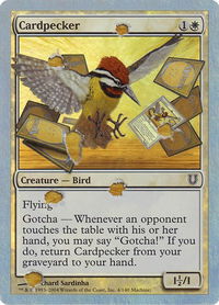 Cardpecker (Alternate Foil) - Unhinged (UNH) #4★ - Common Magic: The Gathering Trading Card