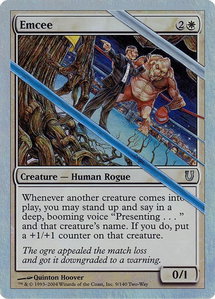 Emcee (Alternate Foil) - Unhinged (UNH) #9★ - Uncommon Magic: The Gathering Trading Card