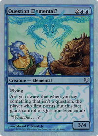 Question Elemental? (Alternate Foil) - Unhinged (UNH) #43★ - Uncommon Magic: The Gathering Trading Card