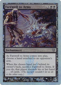 Farewell to Arms (Alternate Foil) - Unhinged (UNH) #56★ - Common Magic: The Gathering Trading Card