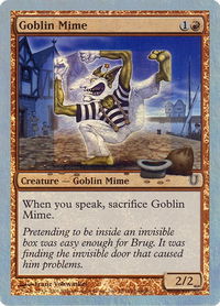 Goblin Mime (Alternate Foil) - Unhinged (UNH) #78★ - Common Magic: The Gathering Trading Card