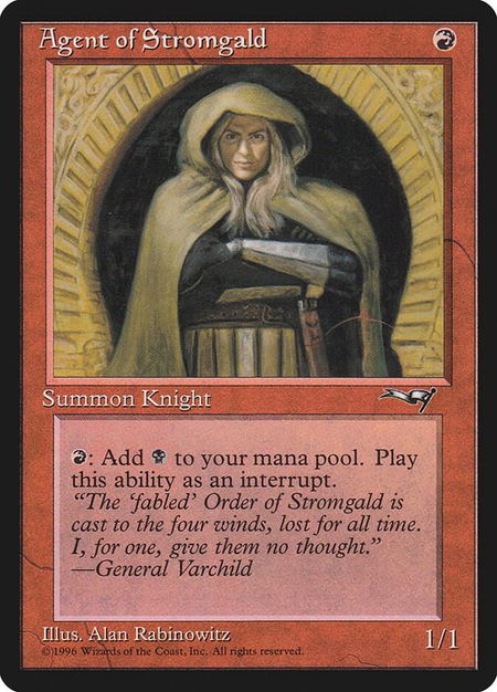 Agent of Stromgald - Alliances Magic: The Gathering trading card