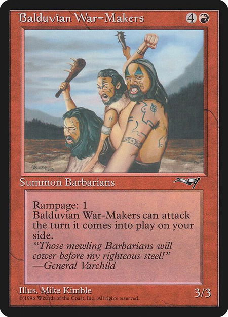 Balduvian War-Makers (Gen. Varchild Flavor) - Alliances Magic: The Gathering trading card