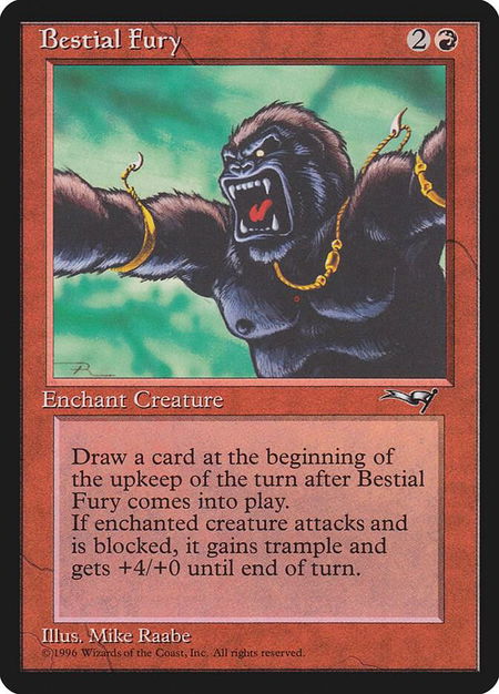 Bestial Fury (Facing Left) - Alliances Magic: The Gathering trading card