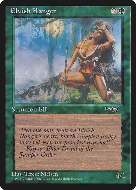 Elvish Ranger (Female) - Alliances Magic: The Gathering trading card