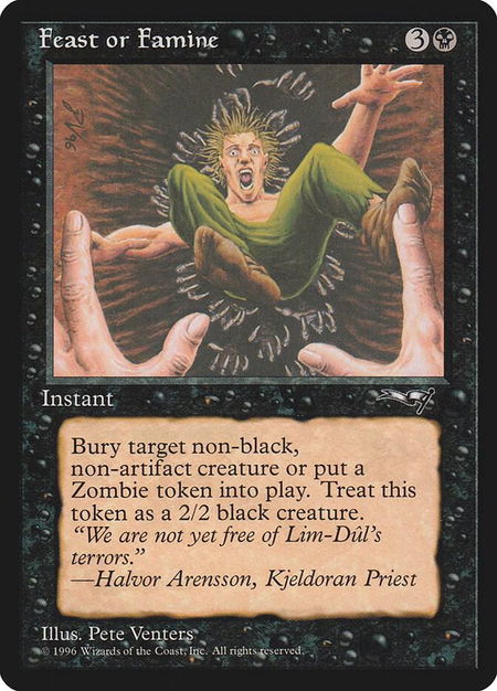 Feast or Famine (Falling into Pit) - Alliances Magic: The Gathering trading card