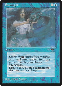 Foresight (White Dress) - Alliances (ALL) #29a - Common Magic: The Gathering Trading Card