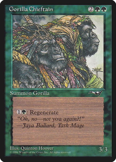 Gorilla Chieftain (2 Gorillas) - Alliances Magic: The Gathering trading card