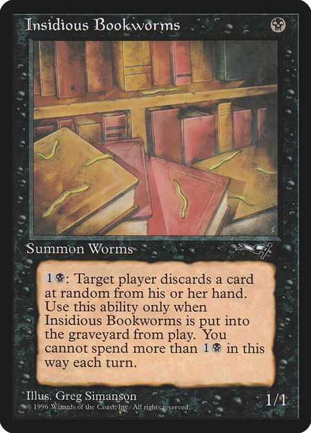Insidious Bookworms - Alliances Magic: The Gathering trading card