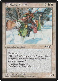 Kjeldoran Escort (Green Blanketed Dog) - Alliances (ALL) #7a - Common Magic: The Gathering Trading Card
