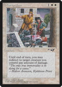 Martyrdom (Wounded on Ground) - Alliances (ALL) #10b - Common Magic: The Gathering Trading Card