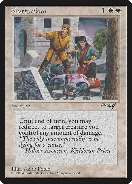 Martyrdom (Wounded on Ground) - Alliances Magic: The Gathering trading card
