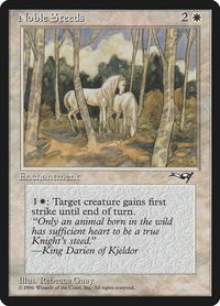 Noble Steeds (Trees in Forefront) - Alliances (ALL) #11a - Common Magic: The Gathering Trading Card