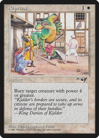 Reprisal (Green Monster) - Alliances (ALL) #13b - Common Magic: The Gathering Trading Card