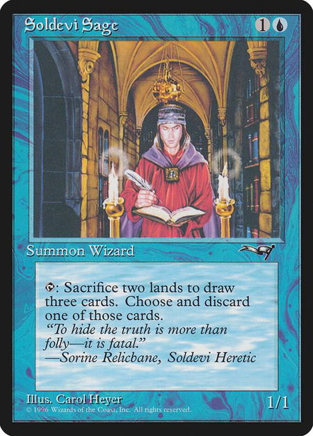 Soldevi Sage (2 Candles) - Alliances Magic: The Gathering trading card