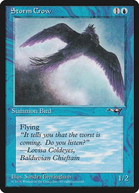 Storm Crow (Flying Right) - Alliances (ALL) #36a - Common Magic: The Gathering Trading Card