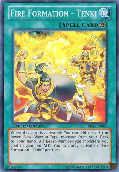 Fire Formation - Tenki trading card from Fire Fists Special Editon Fire Formation - Tenki - Fire Fists Special Editon YuGiOh trading card