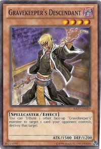 Gravekeeper's Descendant (Starfoil) - Battle Pack Tournament Prize Cards (BATT) #BATT-EN010 - Rare YuGiOh Trading Card