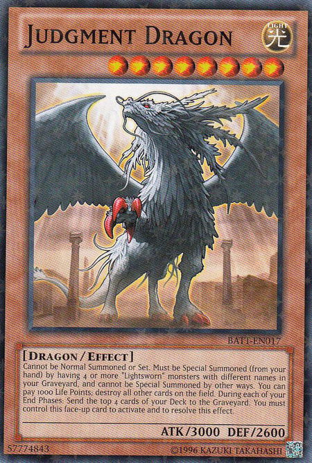 Judgment Dragon (Starfoil) - Battle Pack Tournament Prize Cards YuGiOh trading card