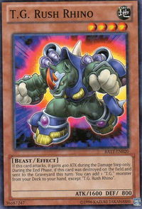 T.G. Rush Rhino (Starfoil) - Battle Pack Tournament Prize Cards (BATT) #BATT-EN020 - Rare YuGiOh Trading Card