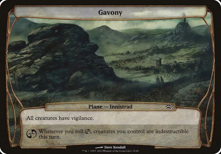 Gavony (Planechase 2012) - Oversize Cards Magic: The Gathering trading card