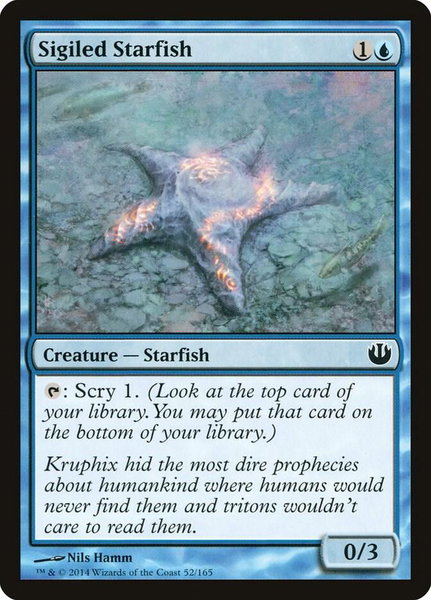 Sigiled Starfish trading card from Journey Into Nyx Sigiled Starfish - Journey Into Nyx Magic: The Gathering trading card