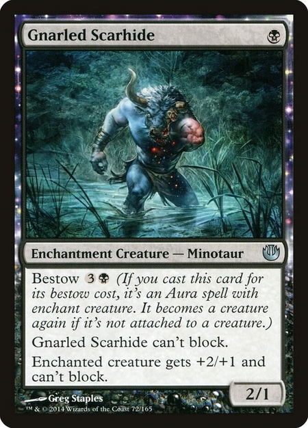 Gnarled Scarhide - Journey Into Nyx Magic: The Gathering trading card